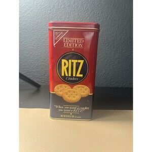 Vintage 1987 Limited Edition Nabisco Ritz Crackers Tin Container 16oz